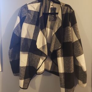 NWT Black & White Checkeres Jacket